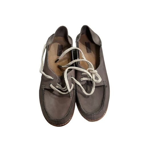 Olukai Moku Dede Leather Loafer Boat Shoe Convertible Back Tan Womens Sz 6.5 - Picture 4 of 6